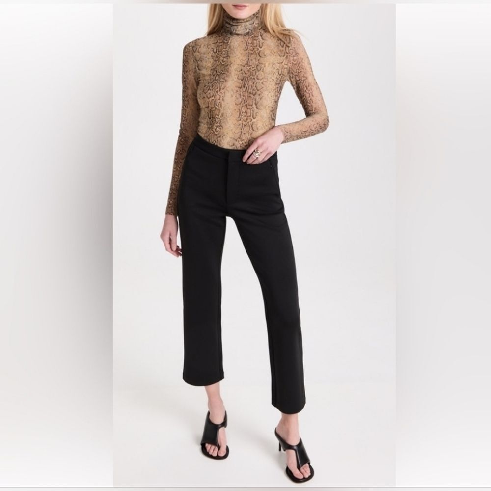 "NWT" Good American Scuba Cropped Black Trousers Size 0/25